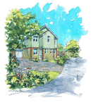 Artist's impression of the Oxnead